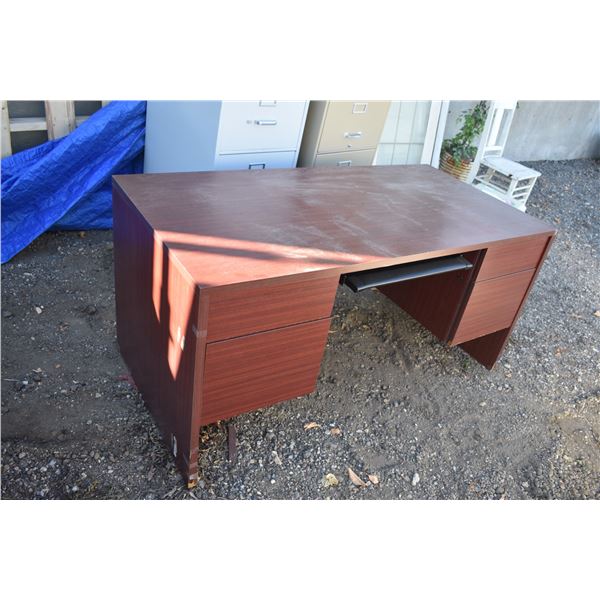 *Burgundy Colored Desk (5' W x 30" H x 30" D)