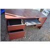 Image 2 : *Burgundy Colored Desk (5' W x 30" H x 30" D)