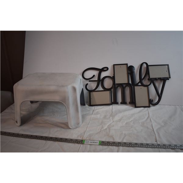 Family Picture Frame and Stepping Stool