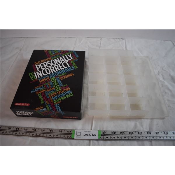 Personally Incorrect Game with Plastic Storage Box
