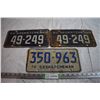 Image 1 : Pair of 1962 Sask License Plates and 1976 Sask License Plates