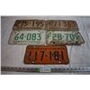 Image 1 : Sask License Plates - 1963, 1968, 1971, 1975