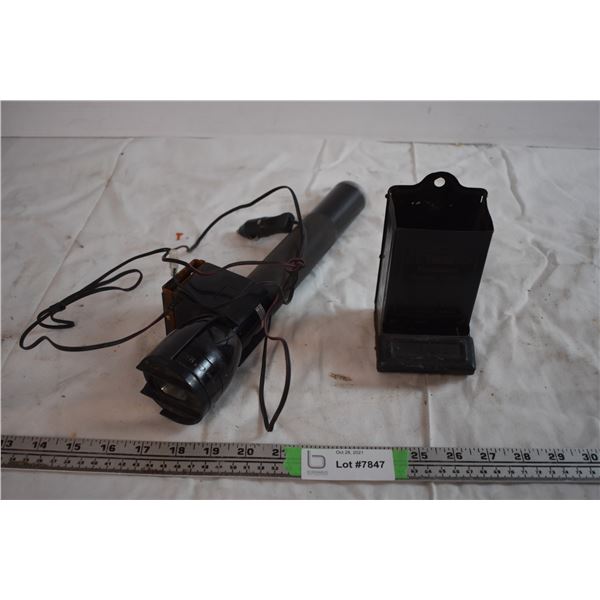 Tin Match Dispenser and Flashlight