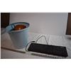 Image 1 : Bucket of Cords, Small Battery, and Keyboard