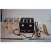 Image 1 : Toaster, Electric Knife, Wine Glasses, and Extension Cord