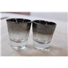 Image 2 : Etched glass shot glasses in holder