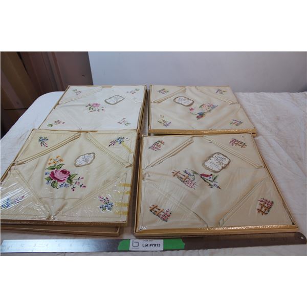 Sundew linen enbroidered pillow cases, sealed in box