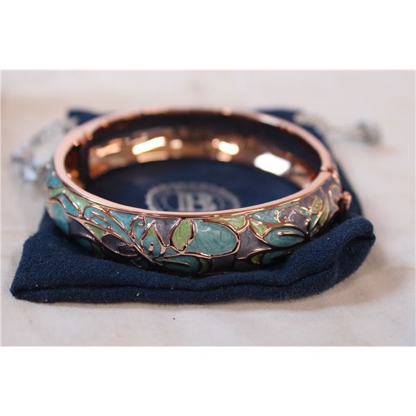 “Serenity” 18K plated Thomas Kinkaid Copper Wellness bracelet The bradford Exchange