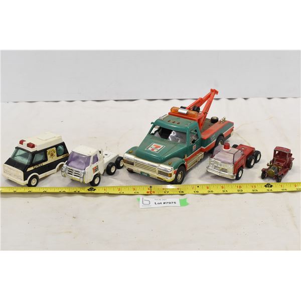 7/11 Tow Truck, Pepsi Truck, Misc. Toy vehicles