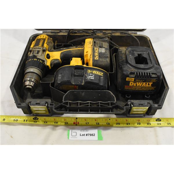 Dewalt 18v Drill w/ Spare Battery & Charger