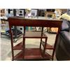 Image 2 : CHINESE ROSE WOOD WITH BIRD MOTIF D-TABLE 31.5 X 16"