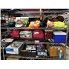 Image 1 : SHELF OF CAMPING GEAR, INCLUDES 6 PERSON TENT, COOLER, GOLF CLUBS, AND MORE