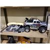 Image 1 : R/C TRUCK WITH REMOTE, BLANKETS, ETC