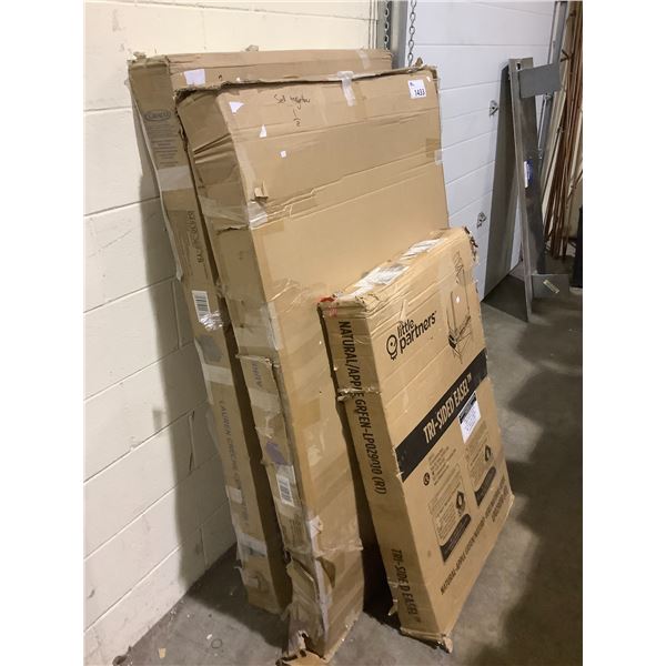 3 BOXES OF ASSORTED BOXED FURNITURE