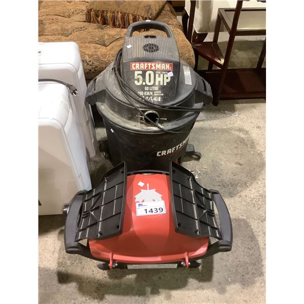 PORTABLE BBQ & CRAFTSMAN 5.0 HP SHOP VAC