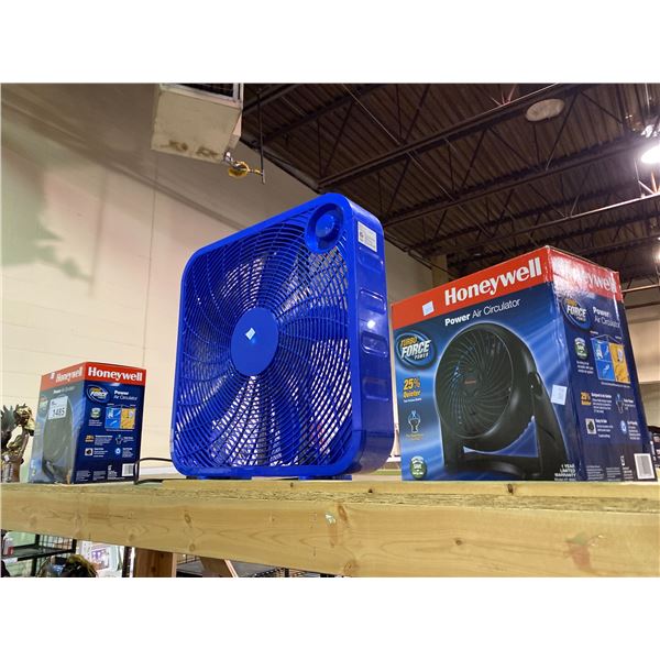 2 HONEYWELL POWER AIR CIRCULATOR, BIG BLUE FAN