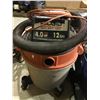 Image 2 : RIDGID 12 GALLON WET & DRY SHOP VAC WITH HOSE, SPARE HOSE & POWER BAR