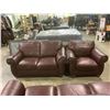 Image 3 : 3PC NATUZZI RED LEATHER SOFA SET