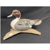 Image 2 : ORNATE CARVED WOODEN PINTAIL BY RUSSELL CROSBY MINOR DAMAGE TO TAIL