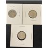 Image 2 : 1917 FRANCE SILVER 50 CENTIMES, 1968 1/2 FR. COIN & 1945 NEW ZEALAND SILVER 3 PENCE COIN