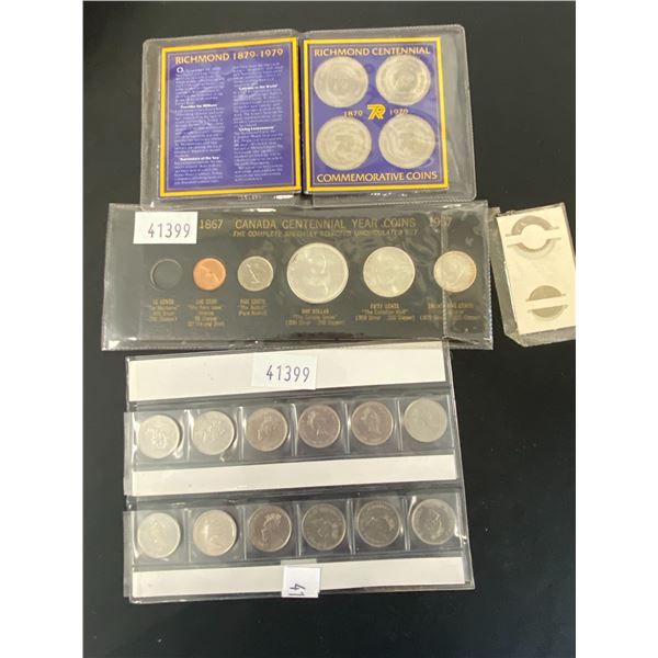 COLLECTION OF ASSORTED CANADIAN AND COMMEMORATIVE COINS