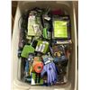 Image 2 : BIN OF NEW STORE PRODUCT INCLUDES, UTILITY KNIVES, HARDWARE, LOCKS, AND MORE
