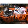 Image 2 : SHELF LOT OF NEW BATHROOM PRODUCTS, SCRUBBERS, MOP HEADS, VINYL GLOVES, AND MORE