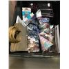 Image 2 : BIN OF NEW PARTY SUPPLIES, WRAPPING PAPER, PARTY HATS, CANDLES, AND MORE