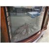 Image 2 : MAHOGANY COLOR BOWFRONT ELECTRIC FIREPLACE WITH CABINET