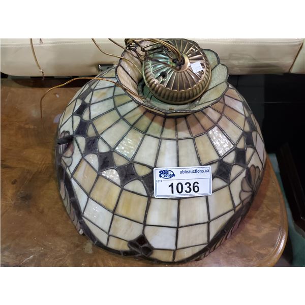 STAINED GLASS HANGING LIGHT FIXTURE