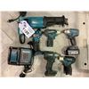 Image 1 : ASSORTED MAKITA TOOLS INCLUDING; CORDLESS DRILLS, BATTERY CHARGER, 1 BATTERY, SAWSALL