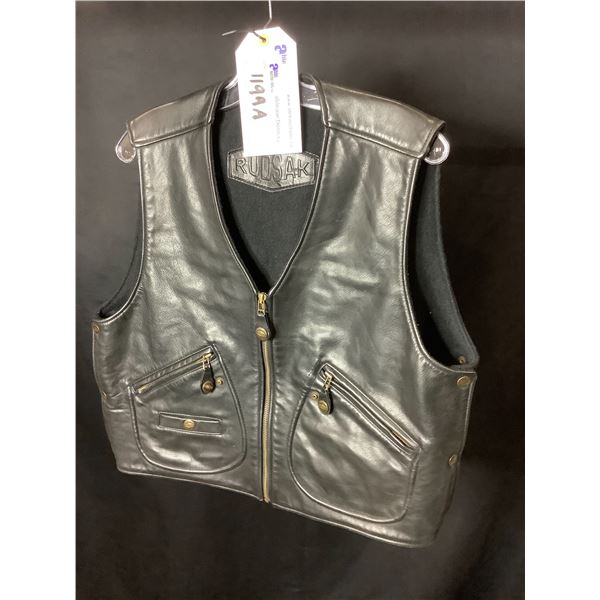 RUDSACK LEATHER MOTORCYCLE VEST SIZE M