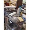 Image 2 : PALLET OF STORAGE LOCKER CONTENTS SPORTING GOODS, DAISY BB RIFLE, SPEAKERS, AND MORE