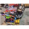 Image 2 : PALLET OF STORAGE LOCKER CONTENTS SPORTING GOODS, CHILD'S BIKE, CHAIRS, AND MORE