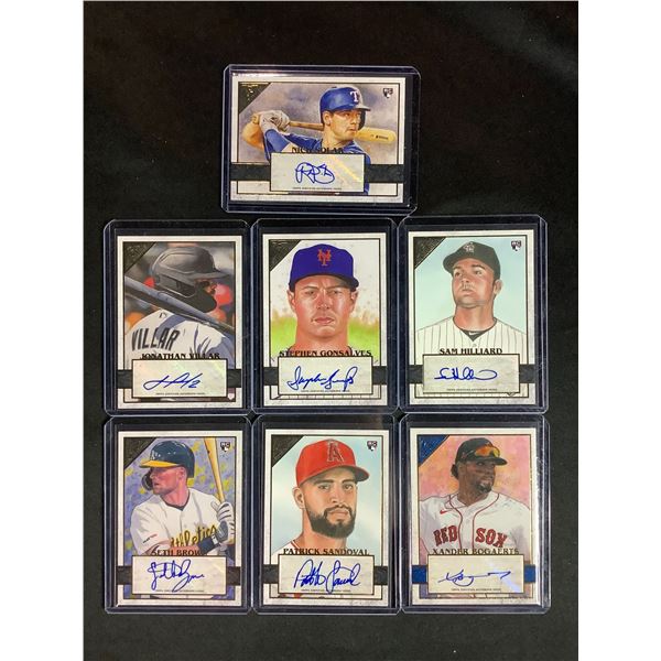 7 TOPPS CERTIFIED AUTOGRAPH ISSUES BASEBALL CARDS