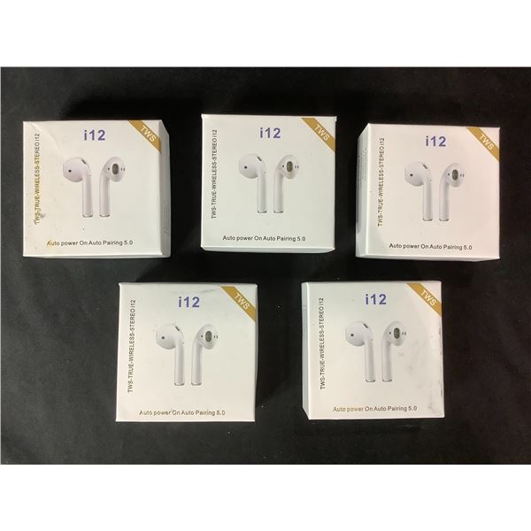 5 BRAND NEW WIRELESS EARBUDS WITH CHARGERS