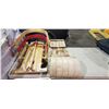 Image 1 : MASTERCRAFT WOOD SLED, AND TORPEDO WOOD TOBOGAN, MULTI COLOR FOLDING DECK CHAIR