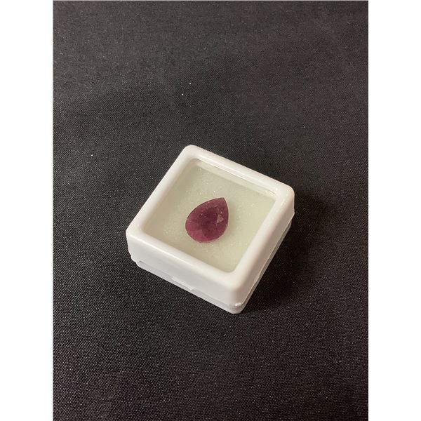 NATURAL RUBY 6.355 CT. 12.86X9.34X5.37MM PEAR CUT - OPAQUE - MADAGASCAR - UNTREATED