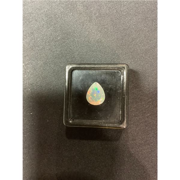 SUPERB WELO RAINBOW OPAL 1.78CT 10.70 X 8.69 X 5.09MM FACETED PEAR CUT ETHIOPIA