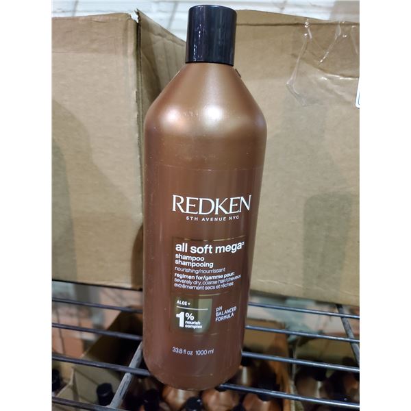 24  1000ML BOTTLES OF REDKEN ALL SOFT MEGA SHAMPOO