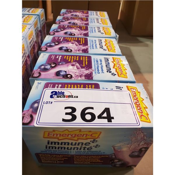 6 BOXES OF 24 PACKETS OF EMERGEN-C IMMUNE 1,000 MG OF VITAMIN C