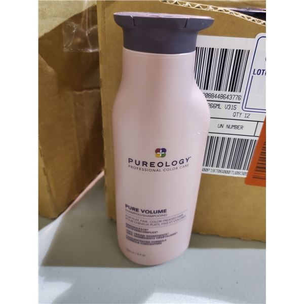 12 266ML BOTTLES OF PUREOLOGY PURE VOLUME SHAMPOO
