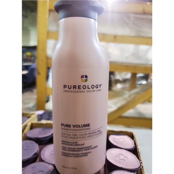 12 266ML BOTTLES OF PUREOLOGY PURE VOLUME SHAMPOO