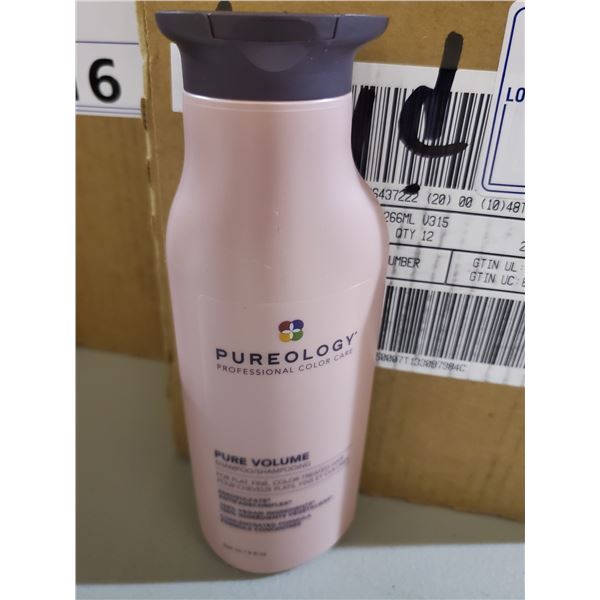 12 266ML BOTTLES OF PUREOLOGY PURE VOLUME SHAMPOO