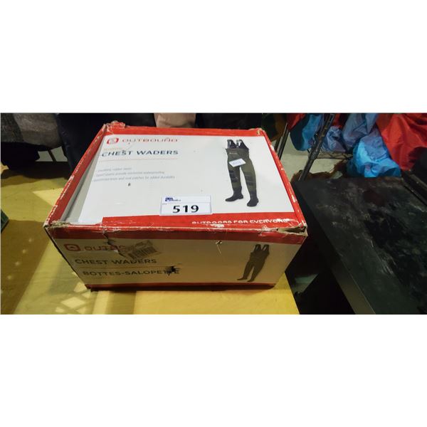 NEW BOXED OUTBOUND SIZE 11 NEOPRENE CHEST WADERS