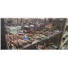 Image 1 : SHELF LOT OF HAND TOOLS, RIVETER, FILES, AUTO TOOLS, AND MORE