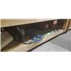 Image 1 : SHELF LOT OF SHOP VAC, JOBMATE TOOLOX, AND NEW SAW BLADES, AND MORE