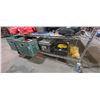 Image 2 : SHELF LOT OF LIGHTS IN TOTES, OIL CHANGE CAN, BOX OF TOOLS, AND MORE