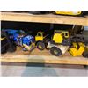 Image 2 : SHELF LOT OF ASSORTED TONKA TRUCKS, AND MORE