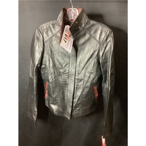 NEW WITH TAGS VIP LEATHERS CANADA FINE LAMBSKIN LEATHER JACKET SIZE L MODEL 060-142